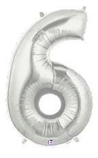 Number "6" Silver