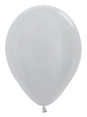 11" Metallic Silver Latex Balloon