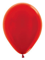5" Metallic Red Latex Balloon
