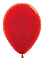11" Metallic Red Latex Balloon